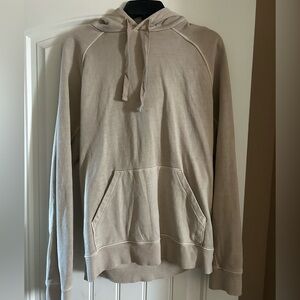 Beige Hoodie with Front Pocket